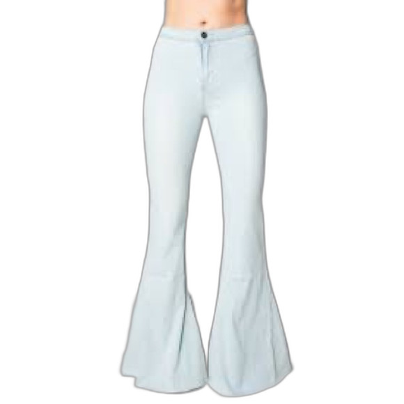 Buddy love MOONSHINE HIGH-WAISTED FLARED JEANS - LIGHT WASH size 30 - Picture 1 of 16